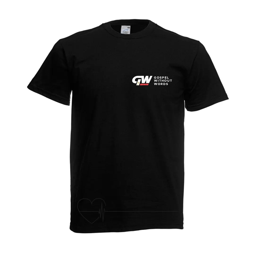 Black shirt with full logo on pocket square