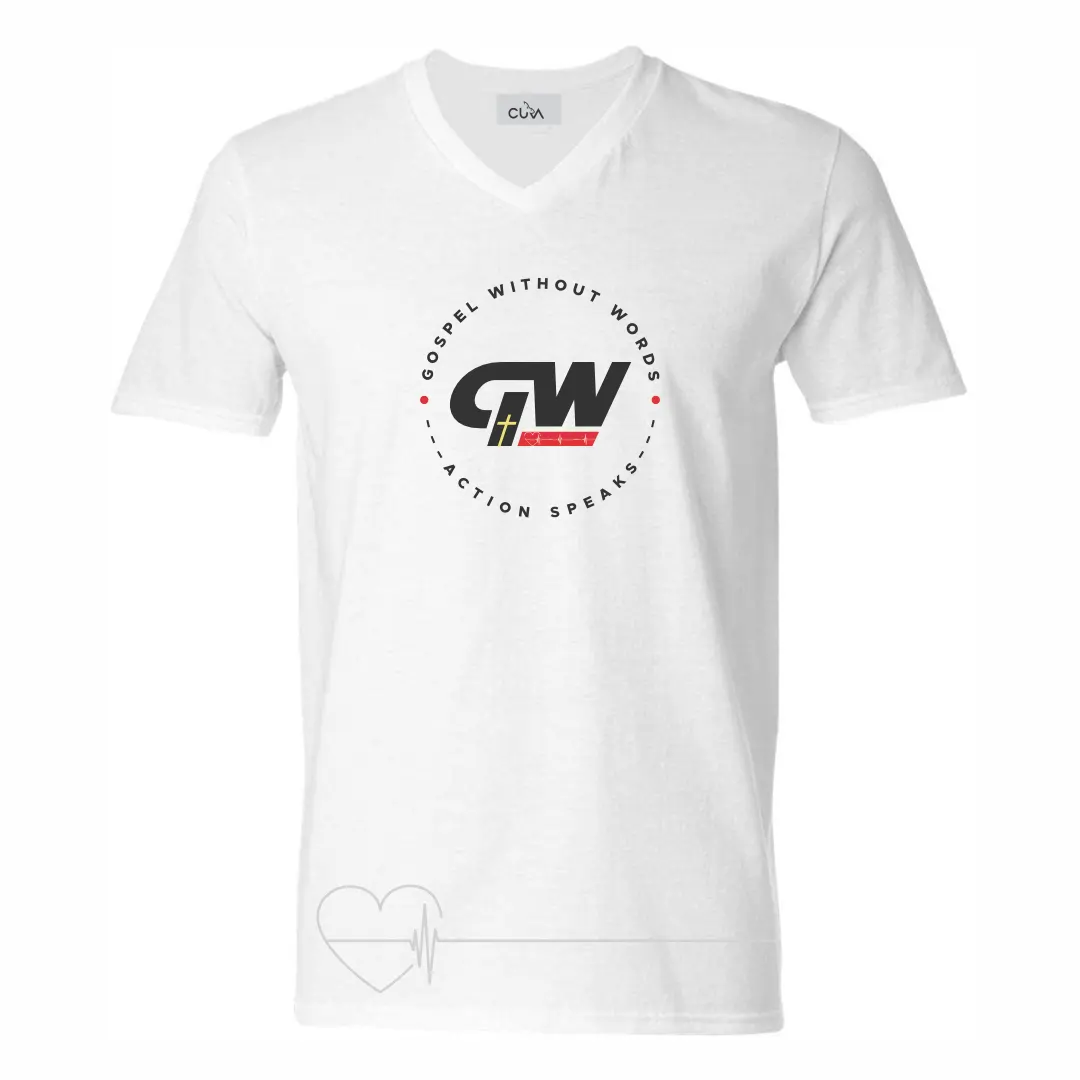 White shirt with full logo centered